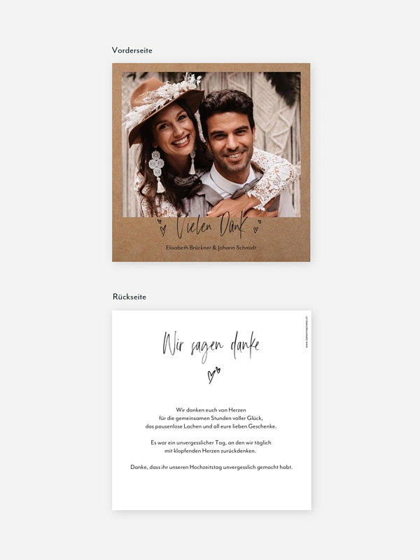 Dankeskarte Hochzeit Lasting Love