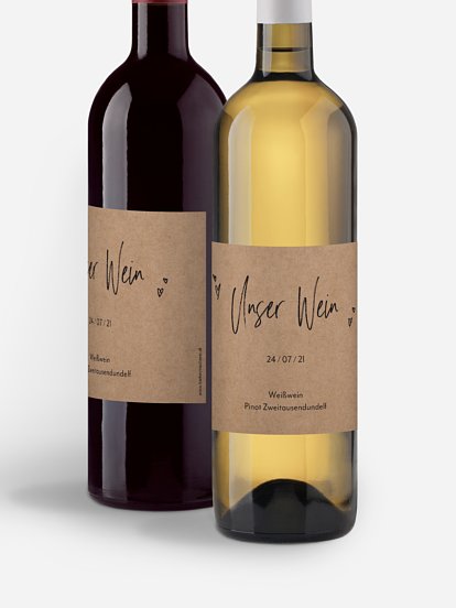 Flaschenetikett Hochzeit Lasting Love