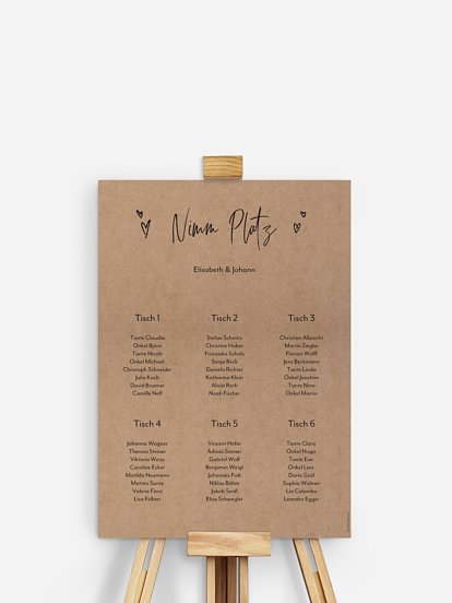 Sitzplan Plakat Lasting Love