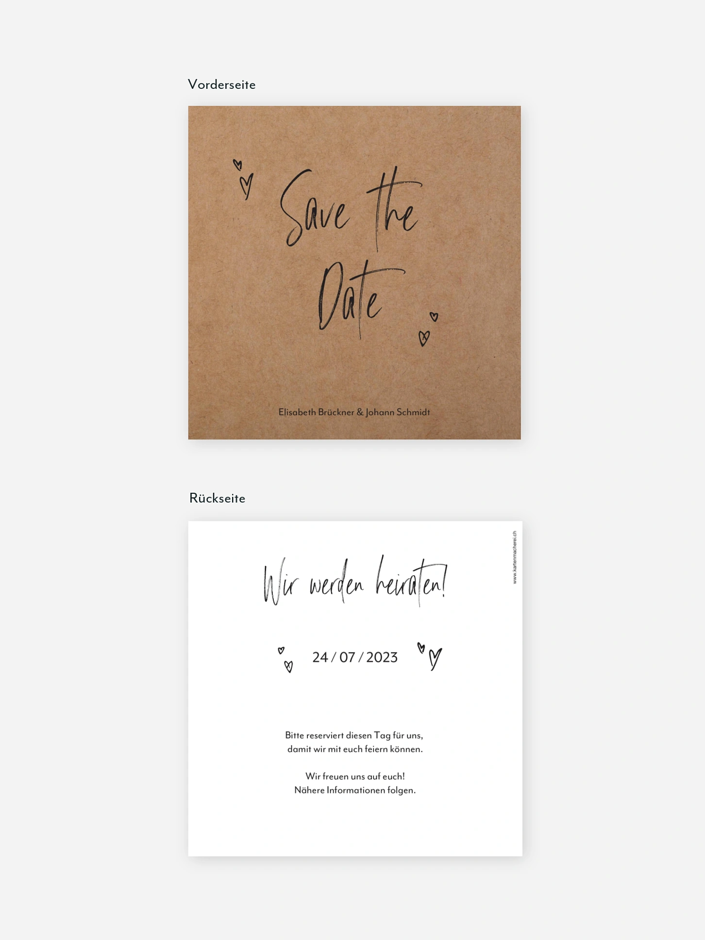 Save-the-Date Karte Lasting Love