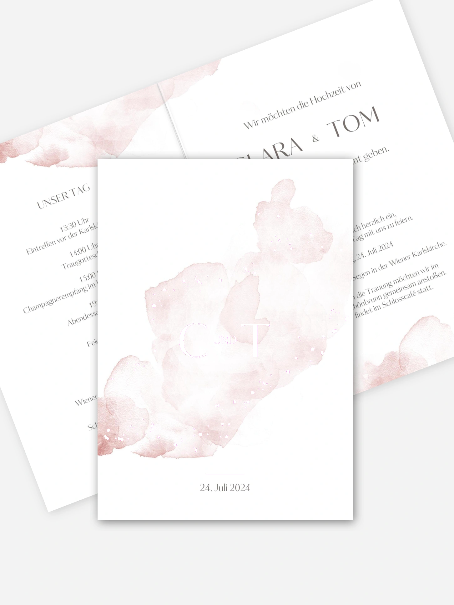 Hochzeitseinladung Soft Watercolor
