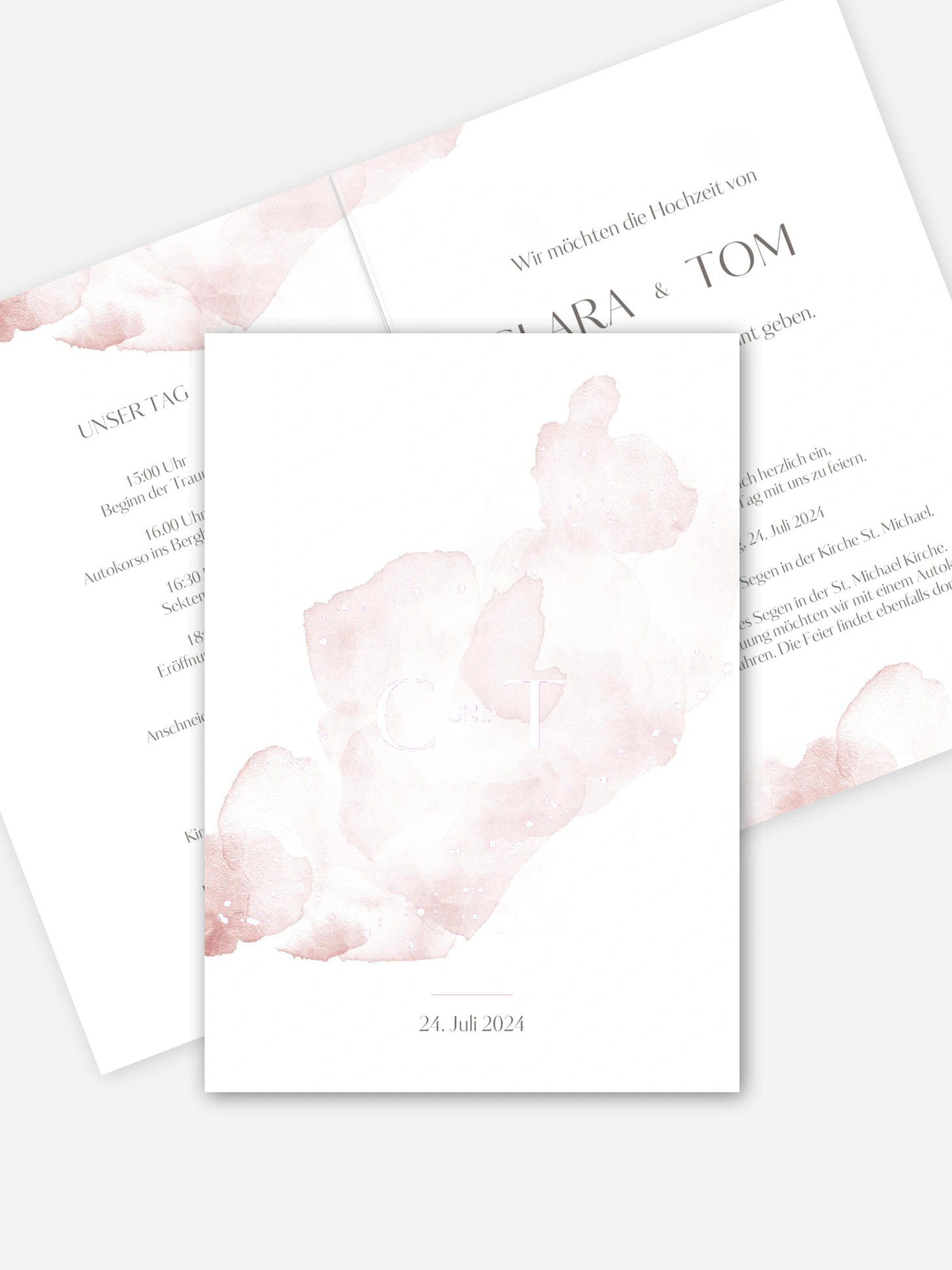 Hochzeitseinladung Soft Watercolor