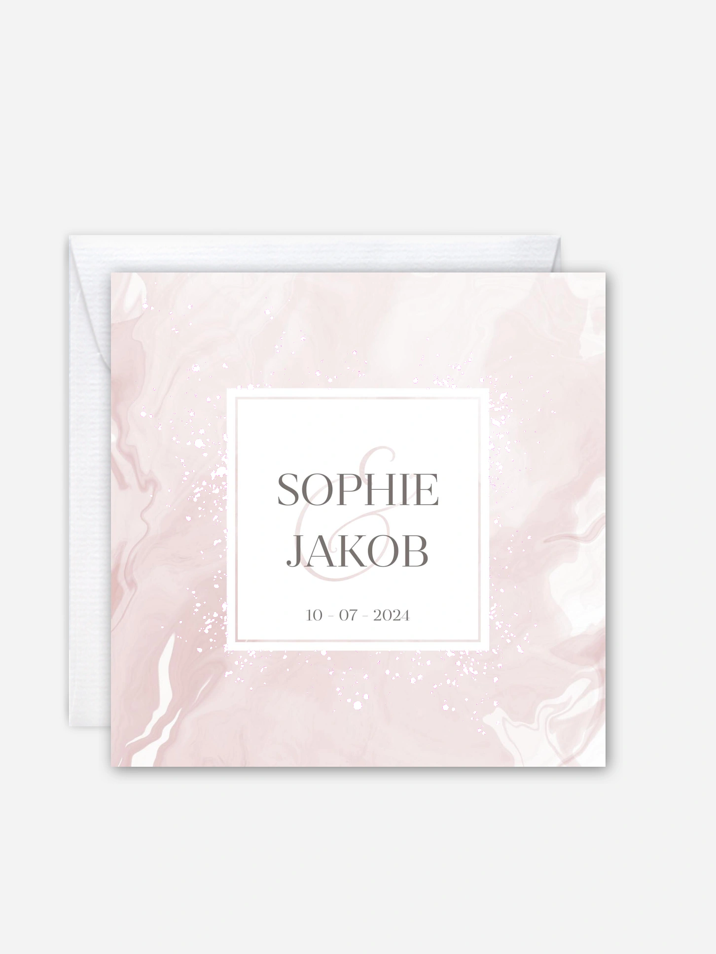 Hochzeitseinladung Abstract Rosé