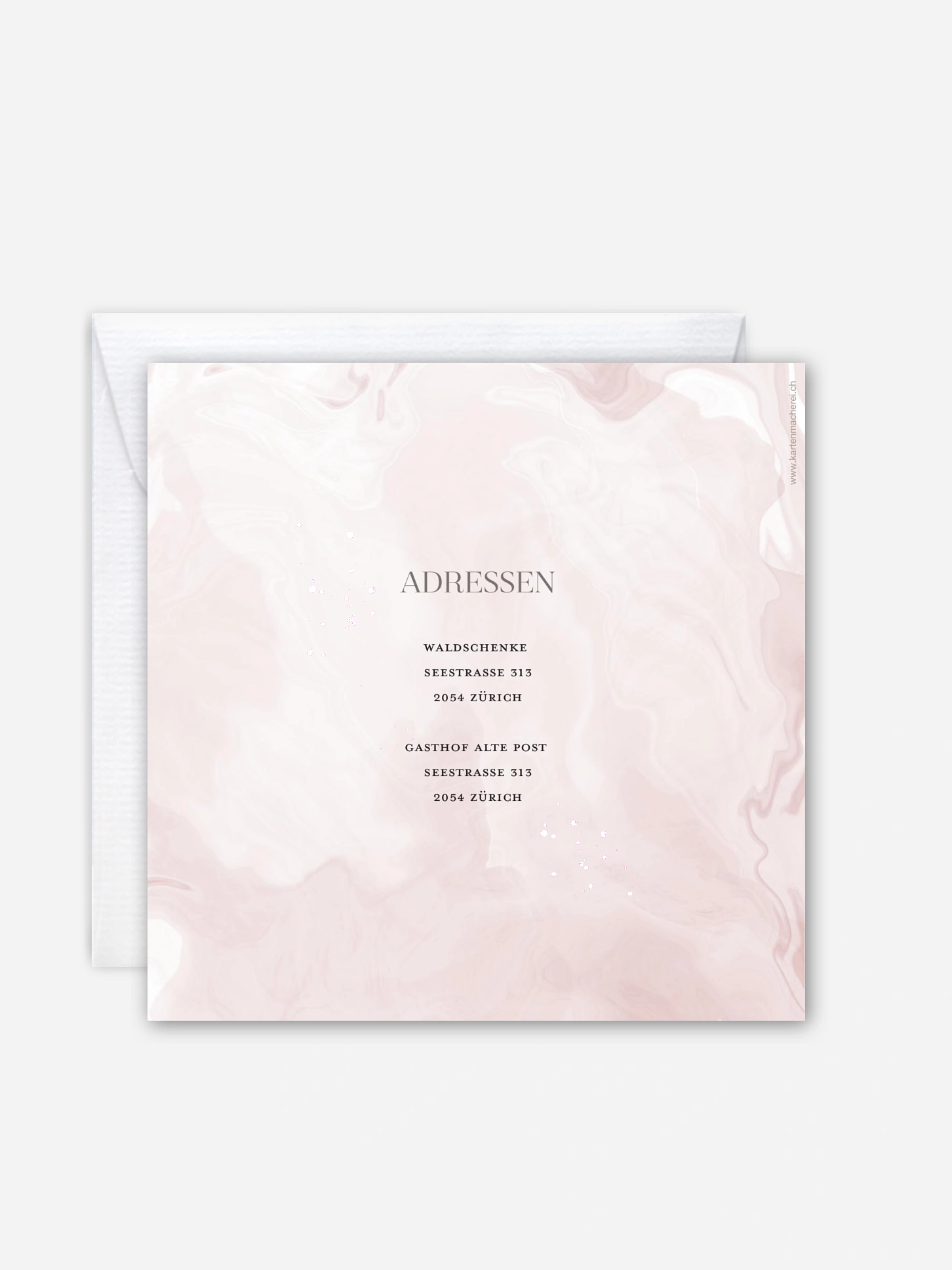 Hochzeitseinladung Abstract Rosé