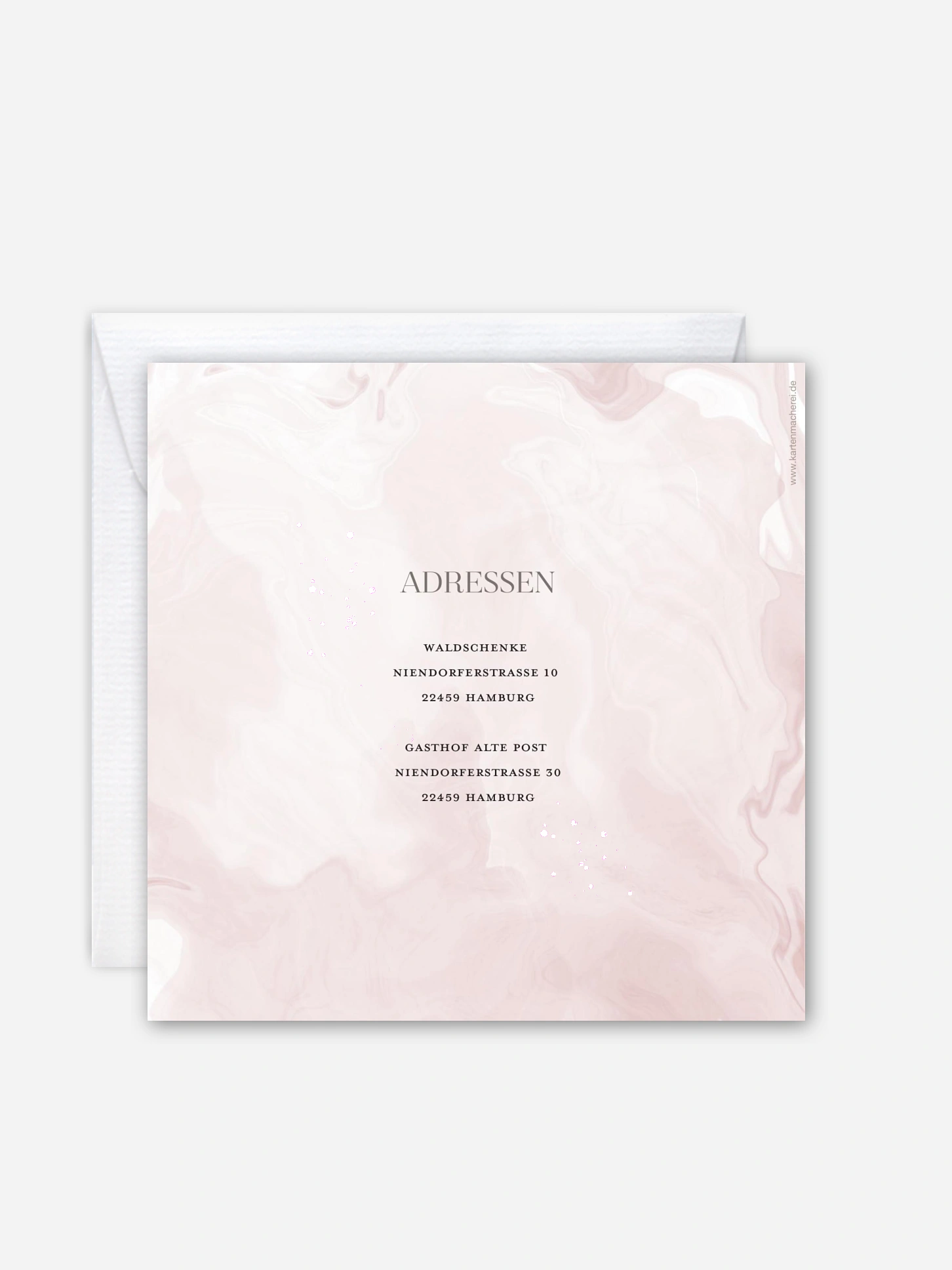 Hochzeitseinladung Abstract Rosé