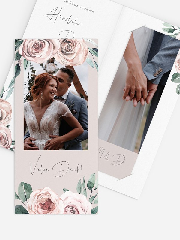 Dankeskarte Hochzeit Rose Diaries