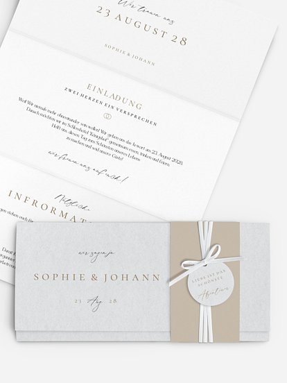 Hochzeitseinladung Zärtliches Versprechen