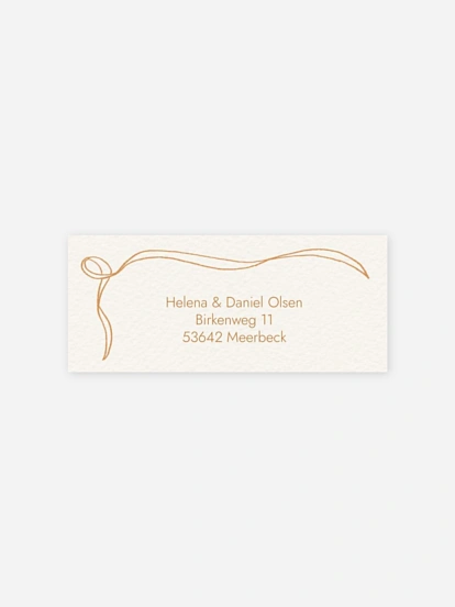 Absenderaufkleber Hochzeit Coastal Chic