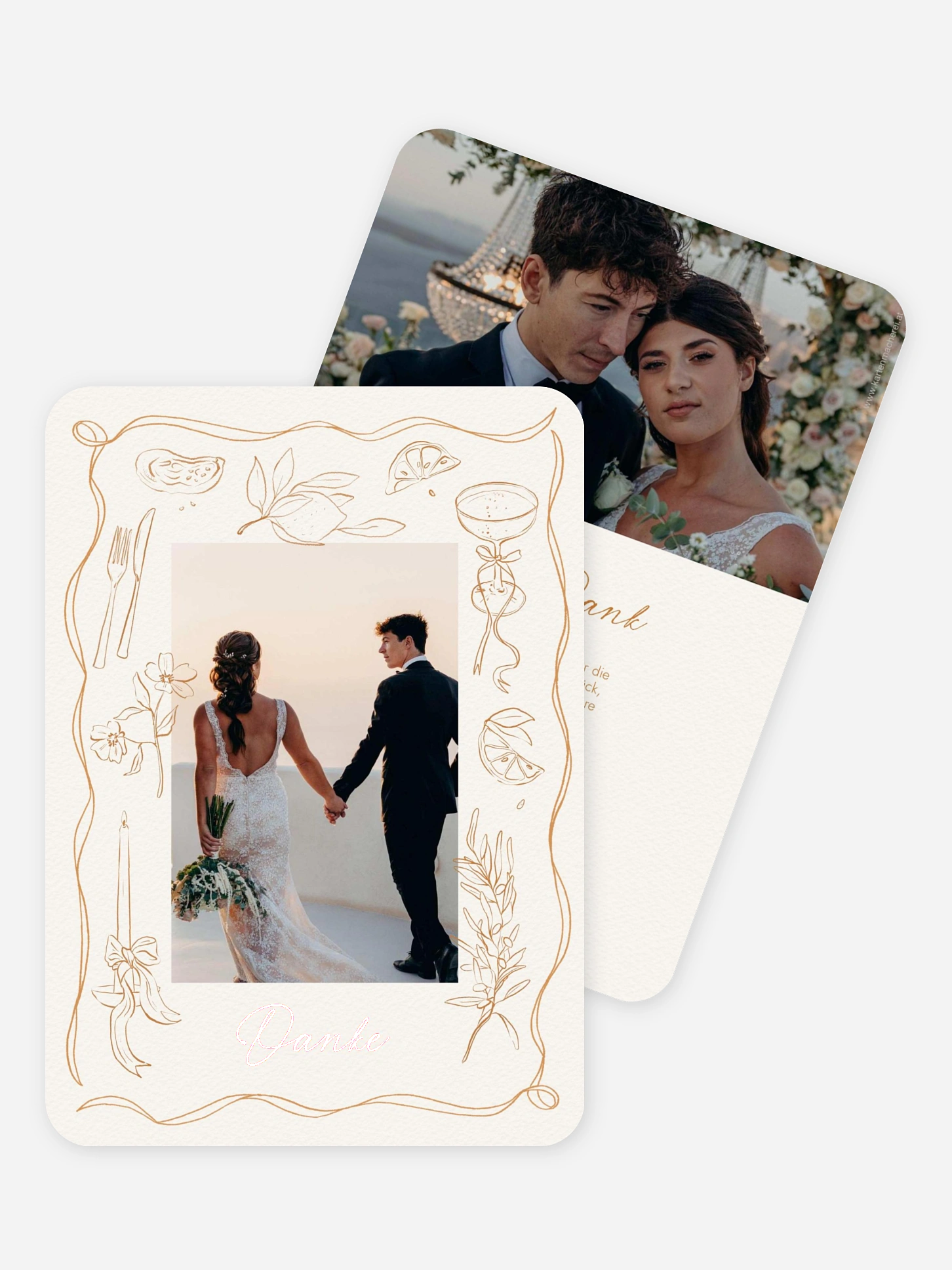 Dankeskarte Hochzeit Coastal Chic