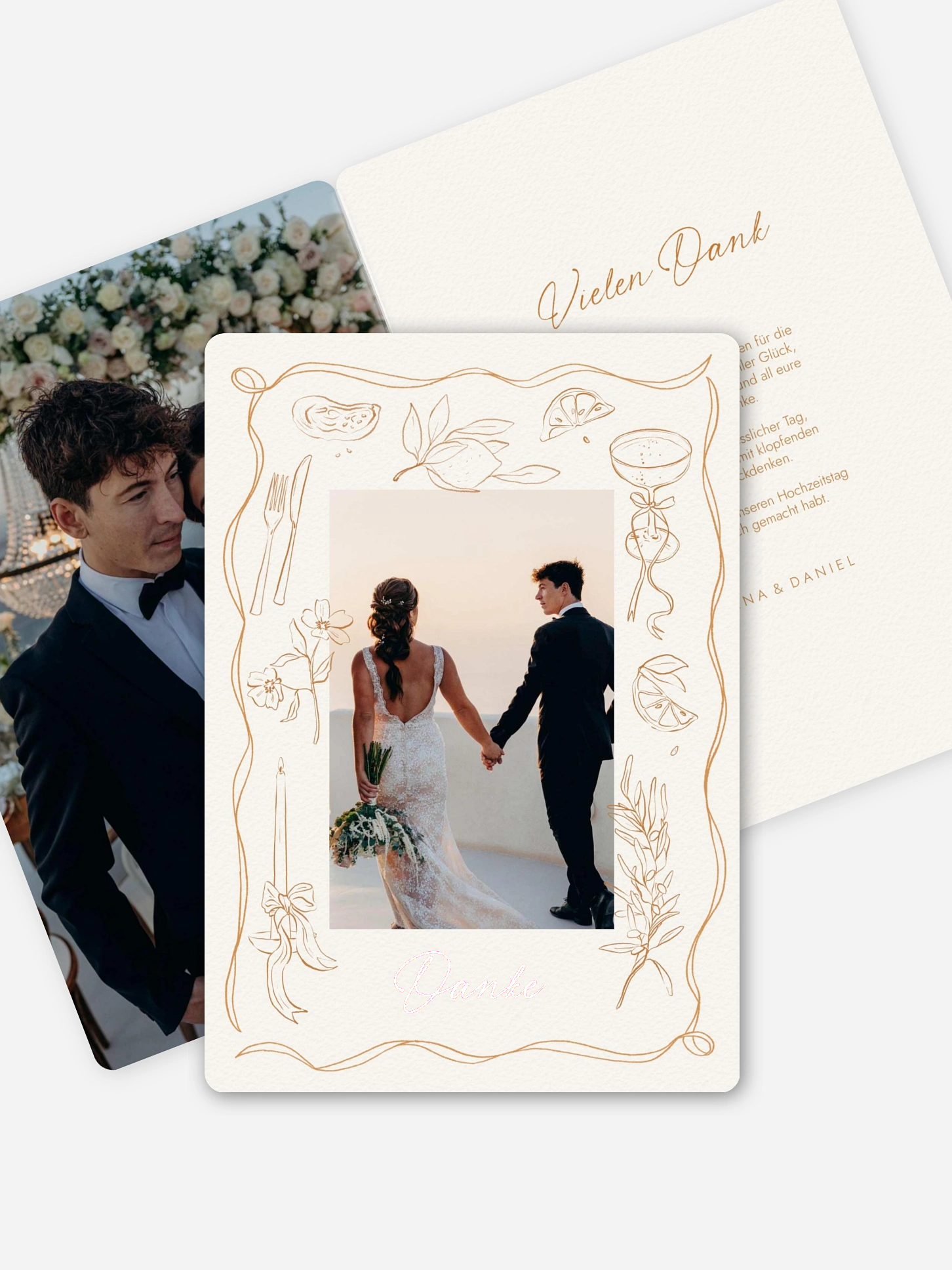 Dankeskarte Hochzeit Coastal Chic
