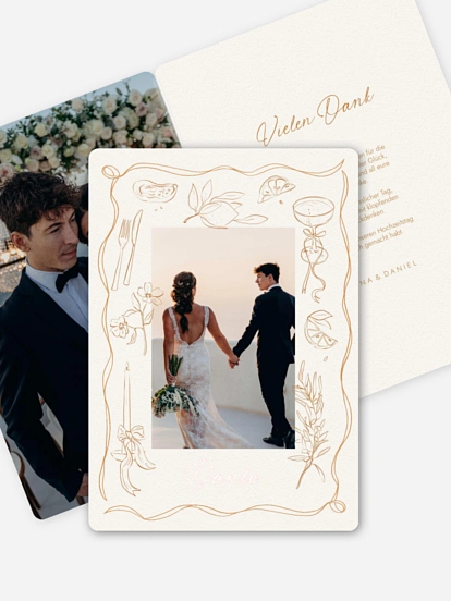 Dankeskarte Hochzeit Coastal Chic