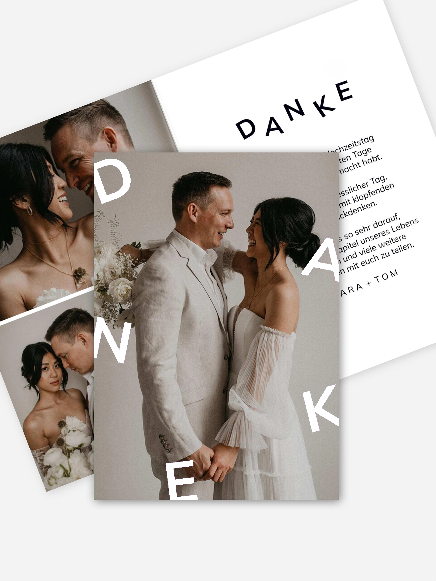 Dankeskarte Hochzeit Playful Letters