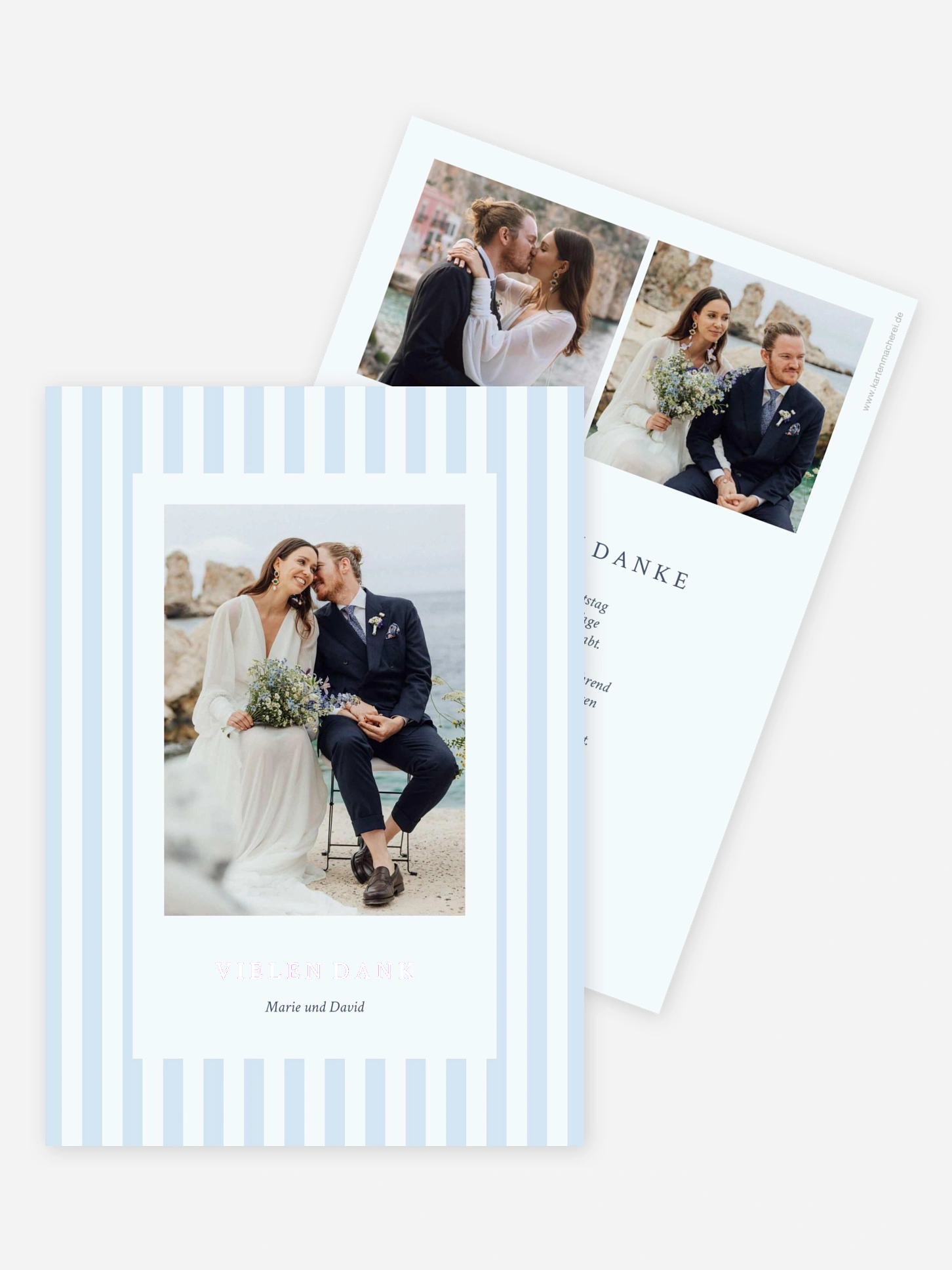 Dankeskarte Hochzeit Modern Stripes