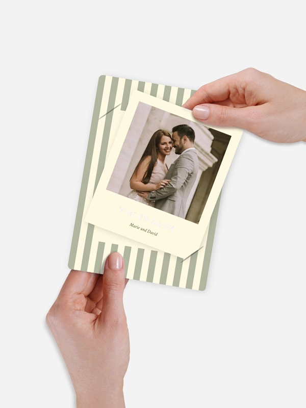 Dankeskarte Hochzeit Modern Stripes