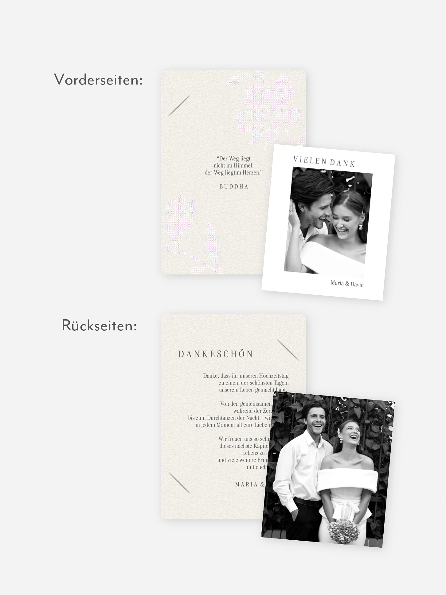 Dankeskarte Hochzeit Flower Delicacy