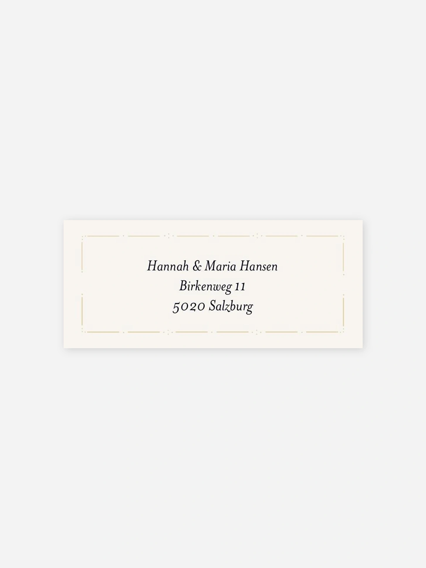 Absenderaufkleber Hochzeit Graceful Thank You