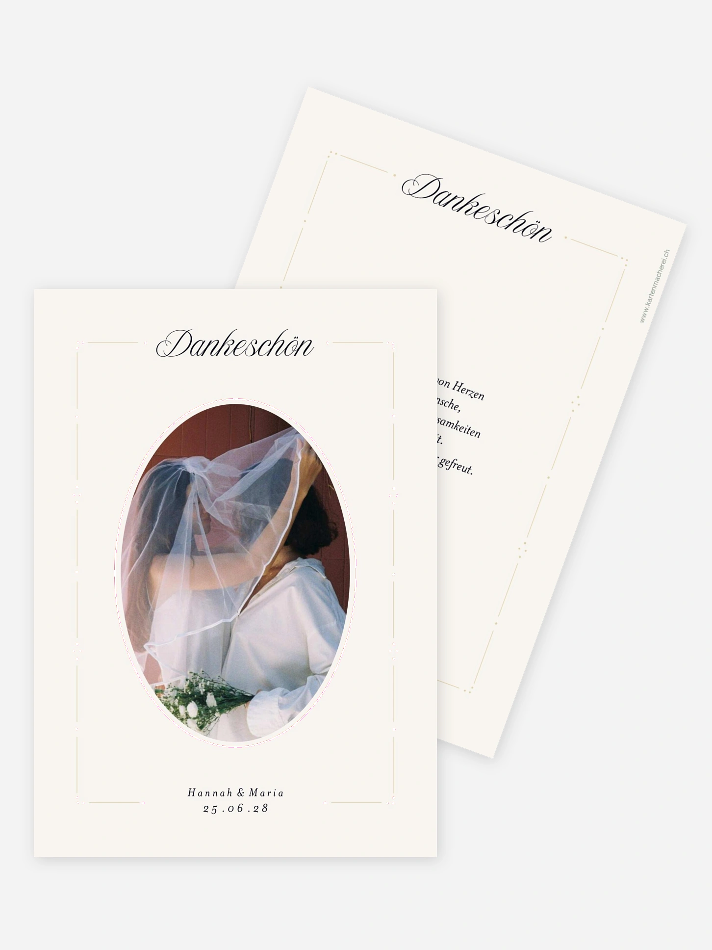 Dankeskarte Hochzeit Graceful Thank You