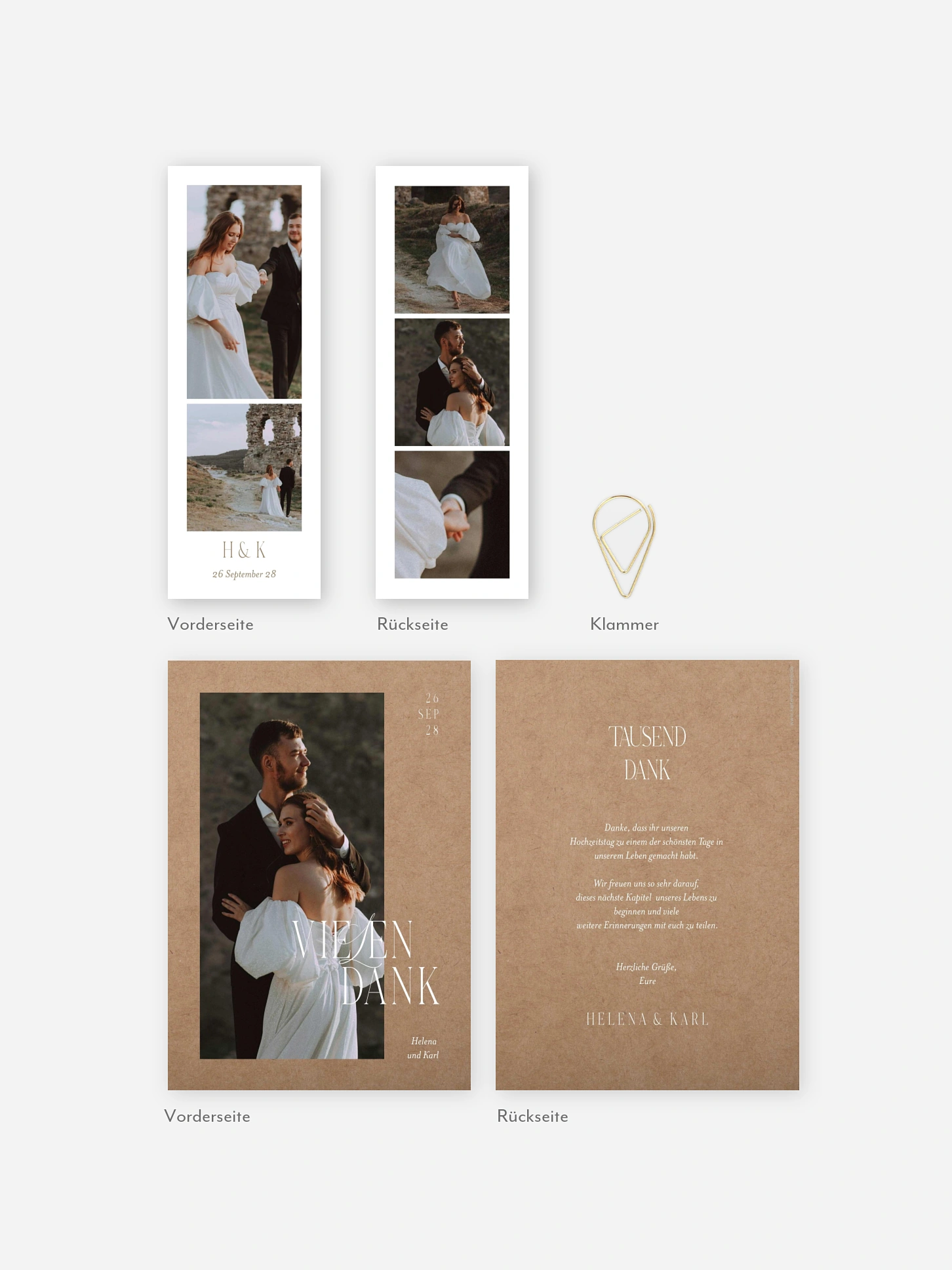 Dankeskarte Hochzeit Ever Grateful