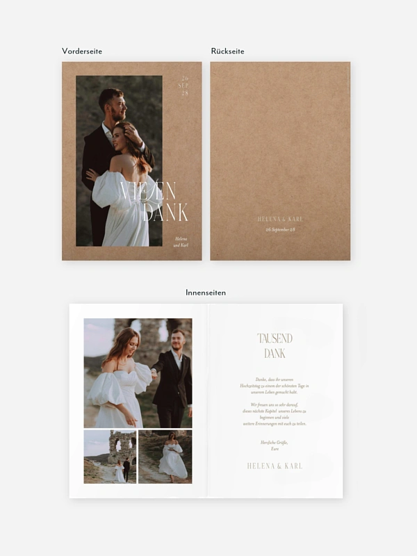 Dankeskarte Hochzeit Ever Grateful