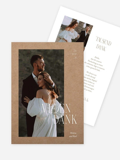 Dankeskarte Hochzeit Ever Grateful