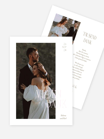 Dankeskarte Hochzeit Ever Grateful