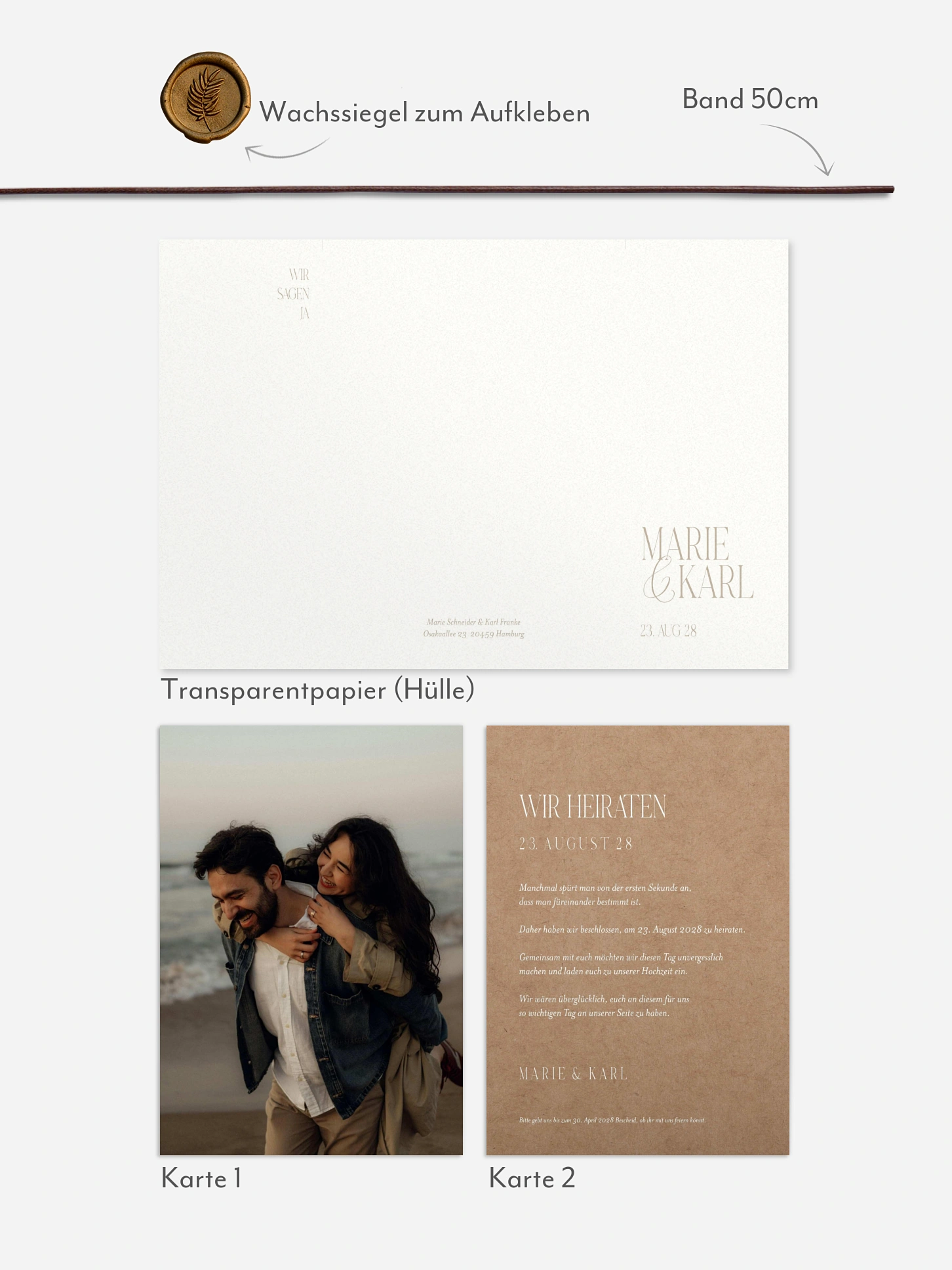 Hochzeitseinladung Ever Grateful