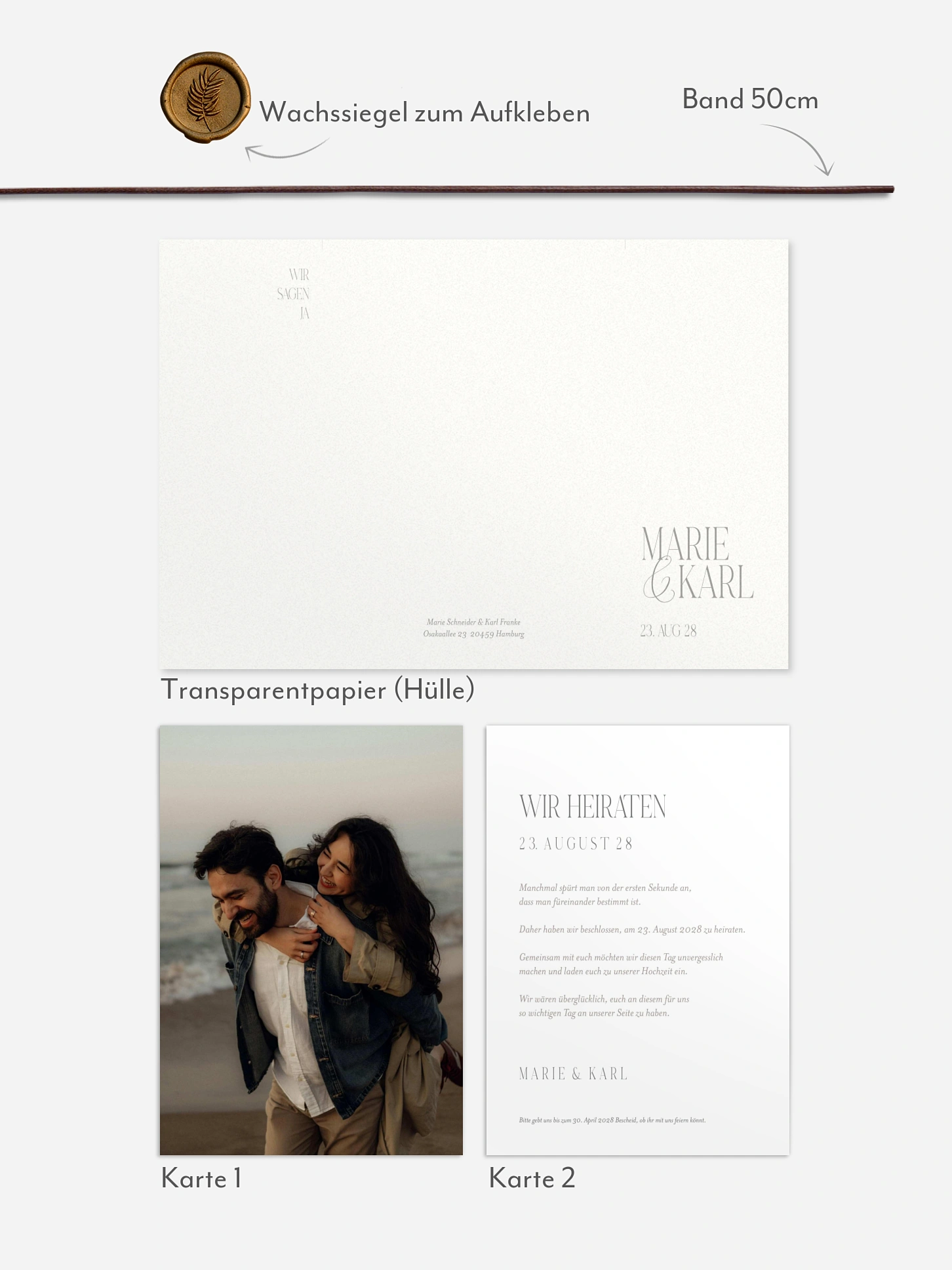 Hochzeitseinladung Ever Grateful