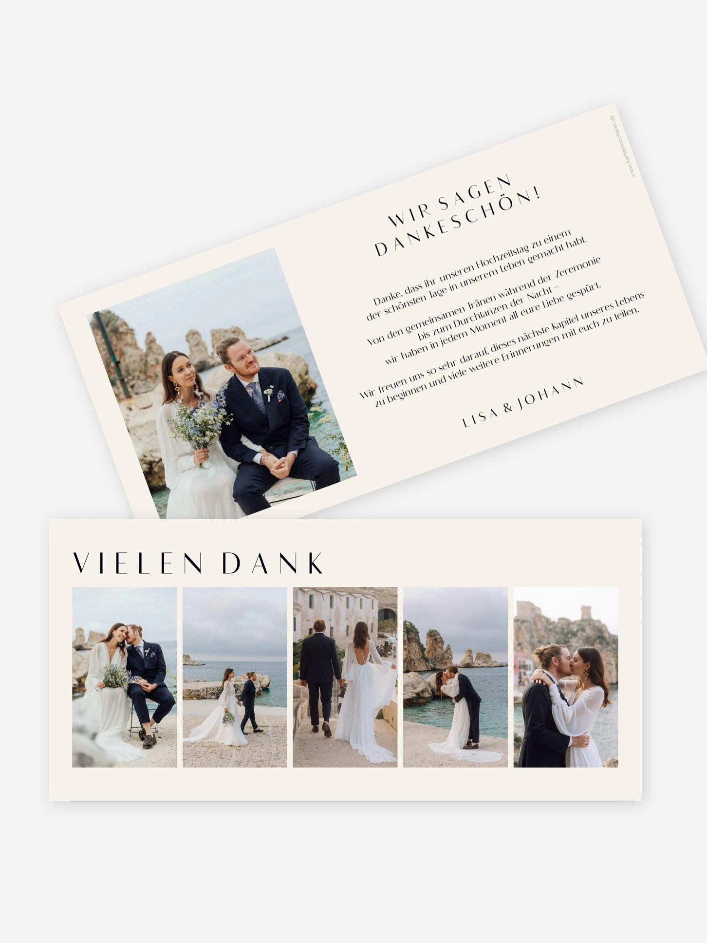 Dankeskarte Hochzeit Heartedly