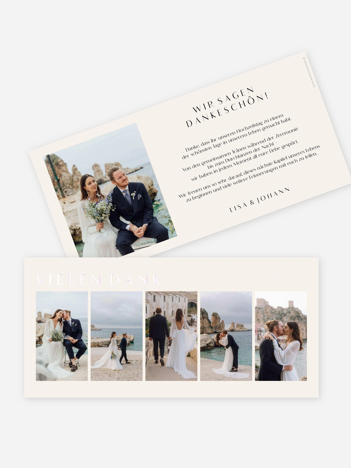 Dankeskarte Hochzeit Heartedly