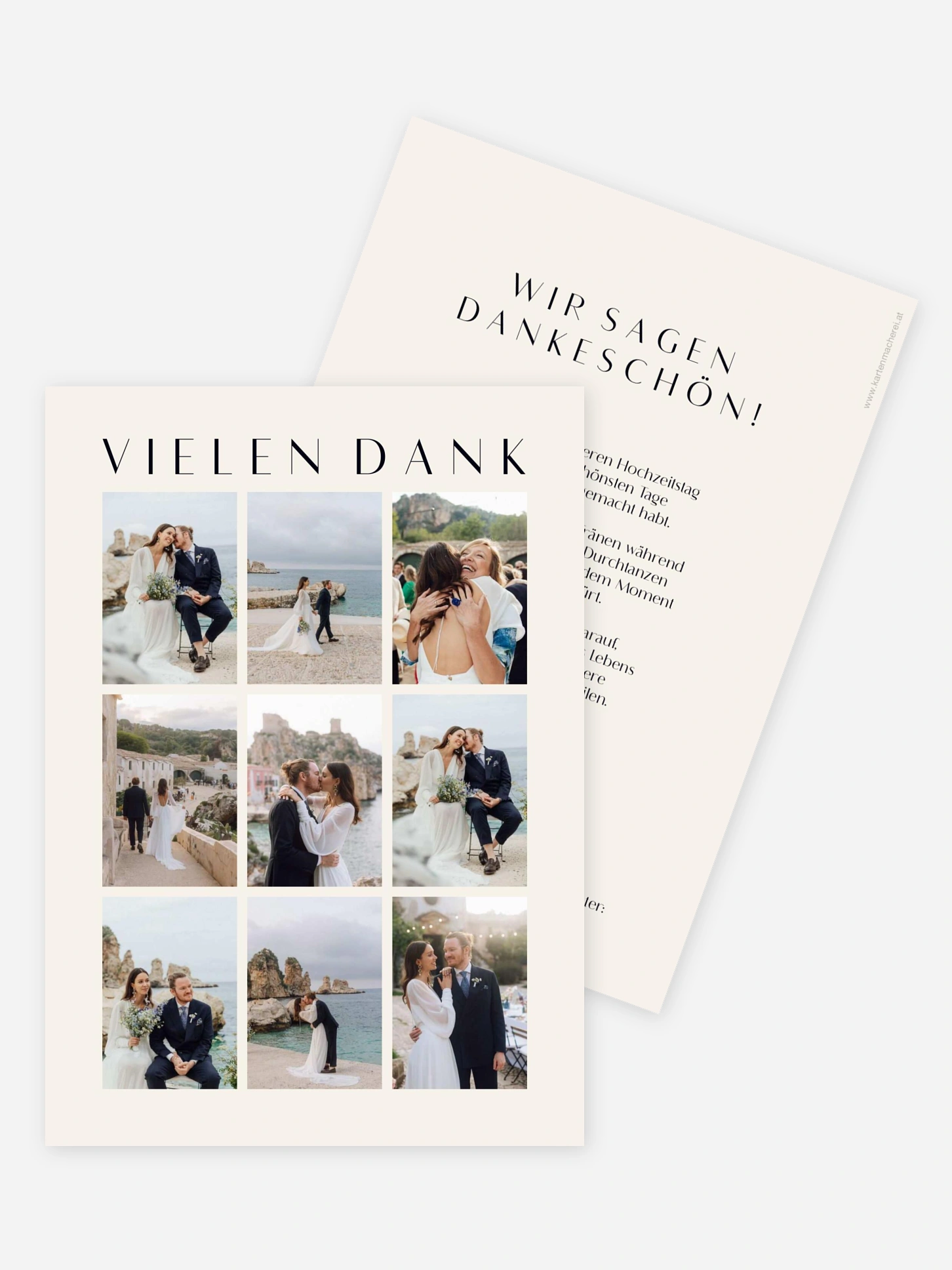 Dankeskarte Hochzeit Heartedly