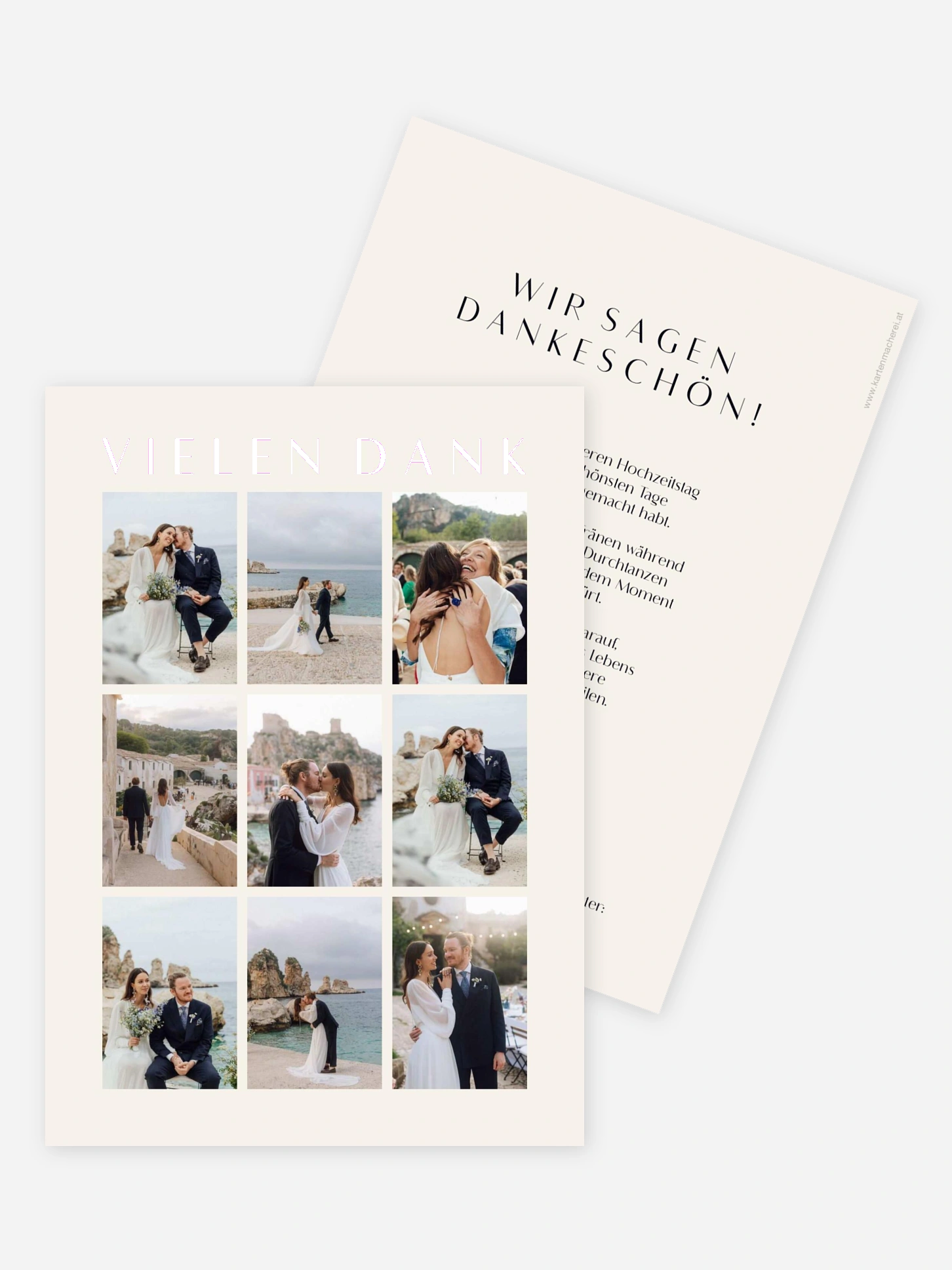 Dankeskarte Hochzeit Heartedly