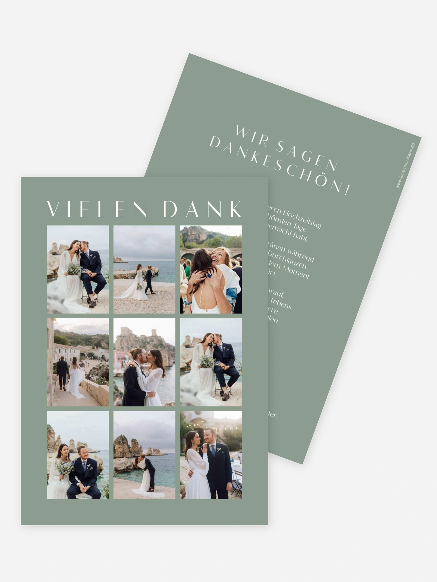 Dankeskarte Hochzeit Heartedly