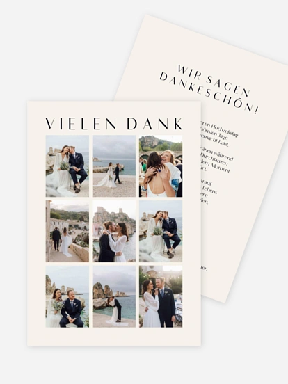 Dankeskarte Hochzeit Heartedly