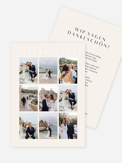 Dankeskarte Hochzeit Heartedly