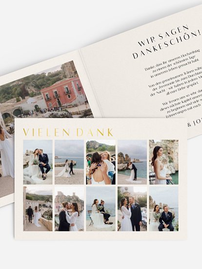 Dankeskarte Hochzeit Heartedly