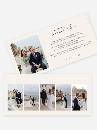 Dankeskarte Hochzeit Heartedly