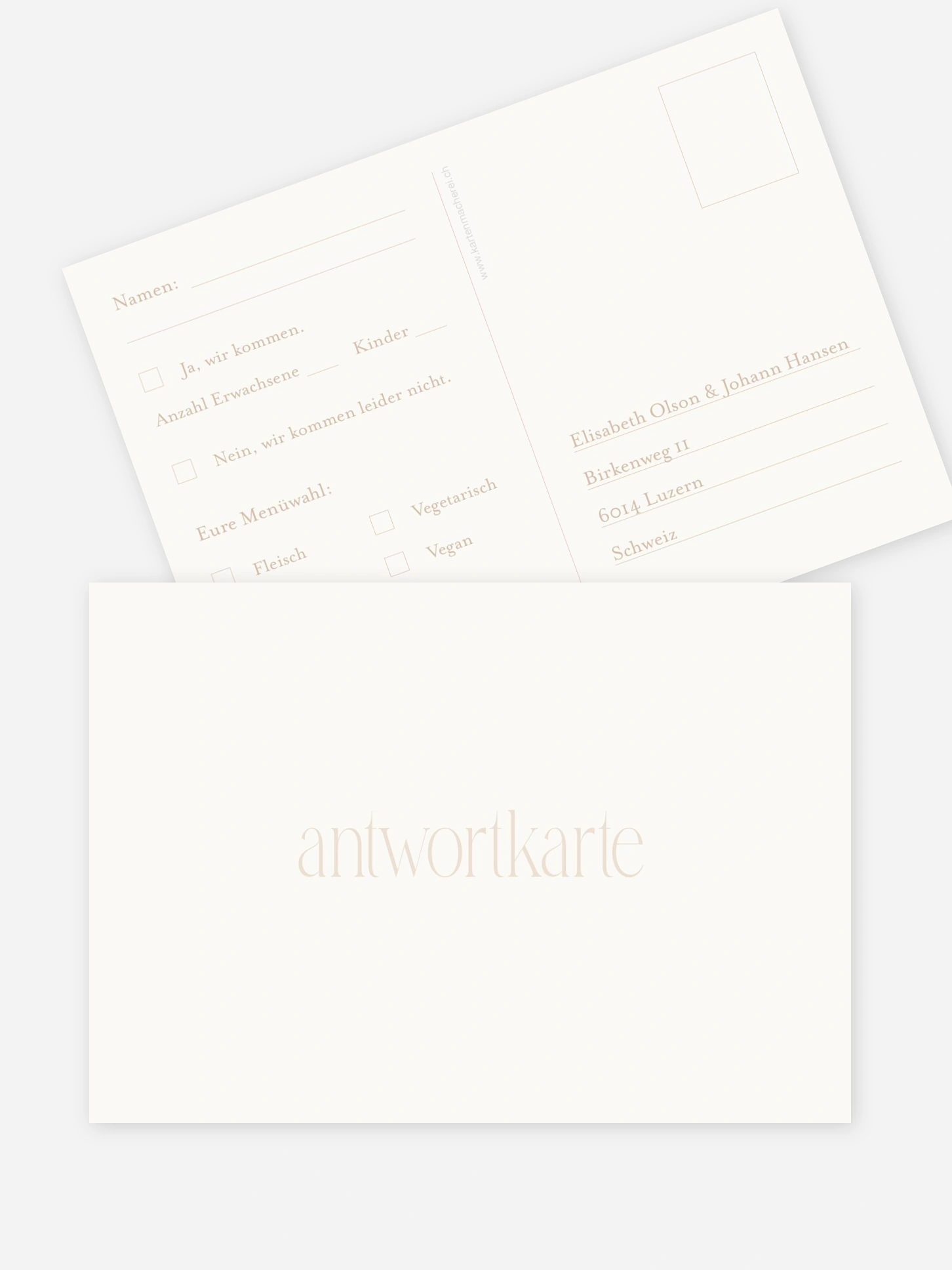 Antwortkarte Hochzeit Der schönste Tag