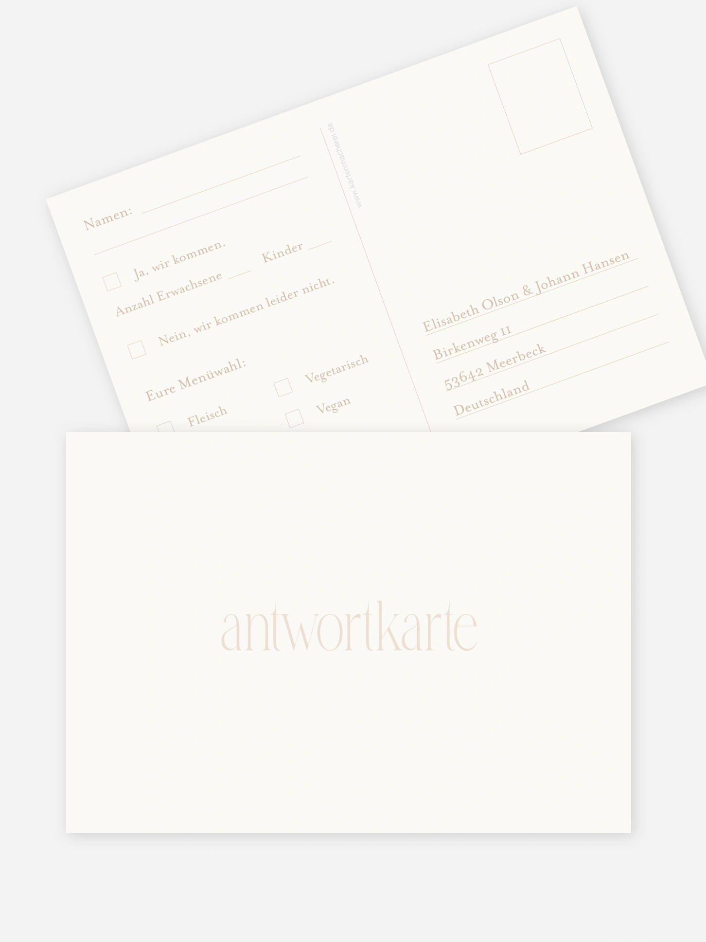 Antwortkarte Hochzeit Der schönste Tag