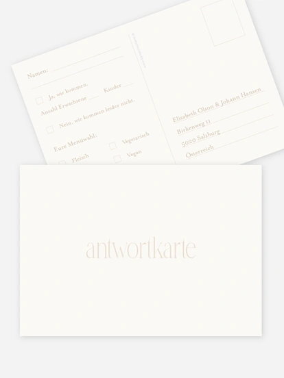 Antwortkarte Hochzeit Der schönste Tag