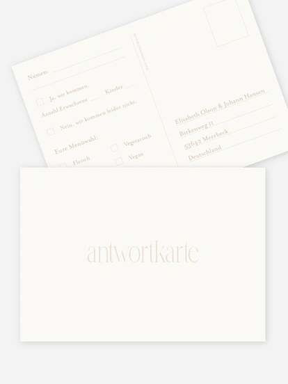 Antwortkarte Hochzeit Der schönste Tag