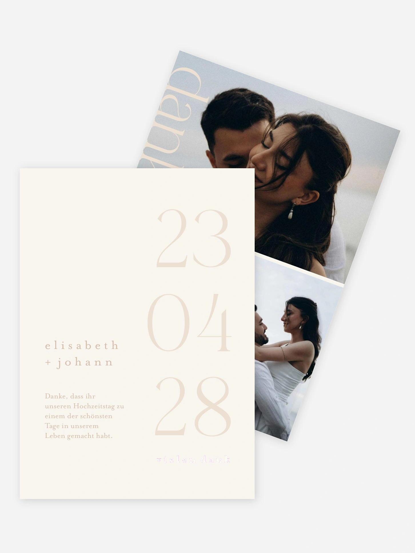 Dankeskarte Hochzeit Der schönste Tag