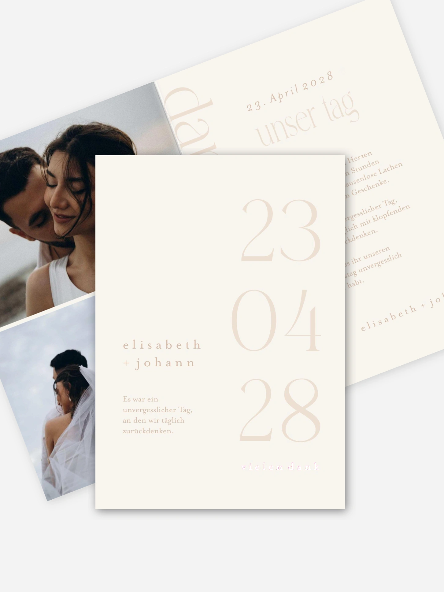 Dankeskarte Hochzeit Der schönste Tag
