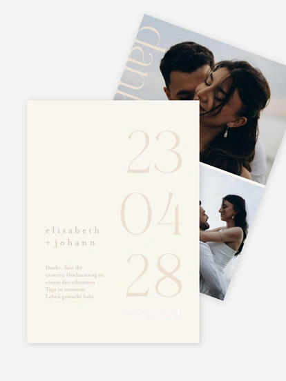 Dankeskarte Hochzeit Der schönste Tag