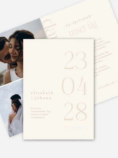 Dankeskarte Hochzeit Der schönste Tag
