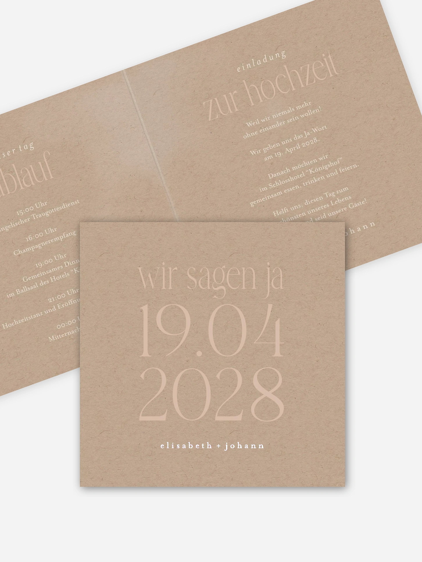 Hochzeitseinladung Der schönste Tag
