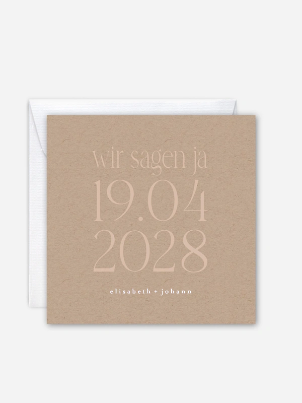 Hochzeitseinladung Der schönste Tag