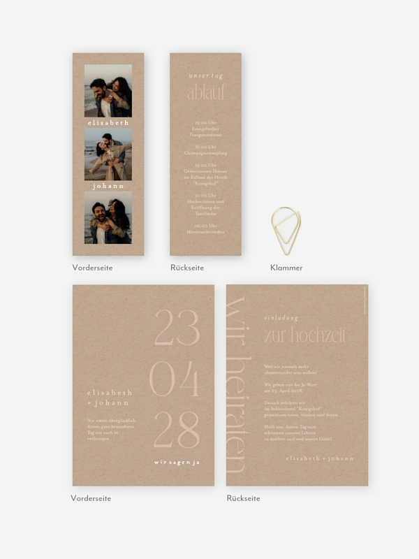 Hochzeitseinladung Der schönste Tag
