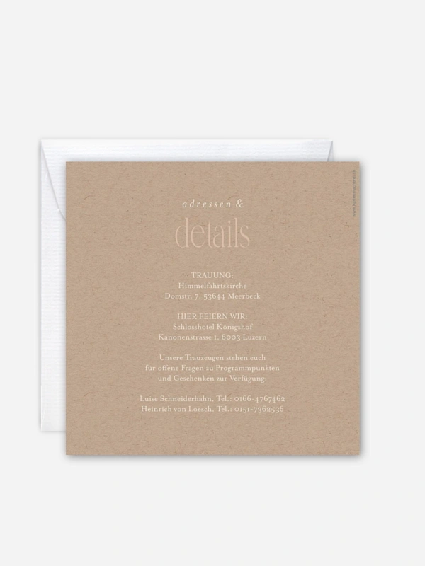 Hochzeitseinladung Der schönste Tag