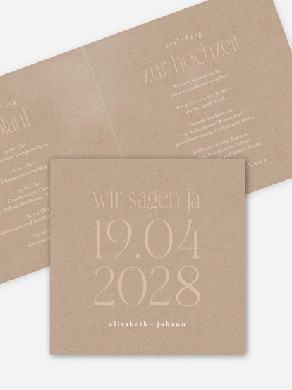 Hochzeitseinladung Der schönste Tag