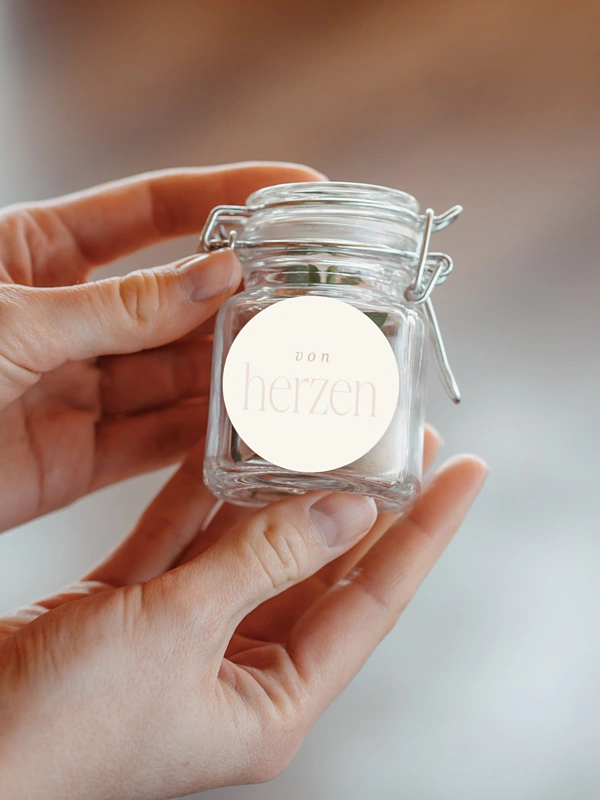 Geschenkaufkleber Hochzeit Der schönste Tag